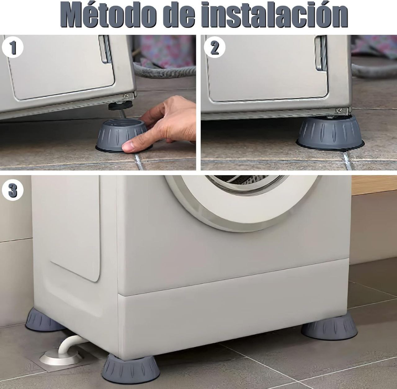 NoVibe Feet™ Soporte para lavadora antivibracion