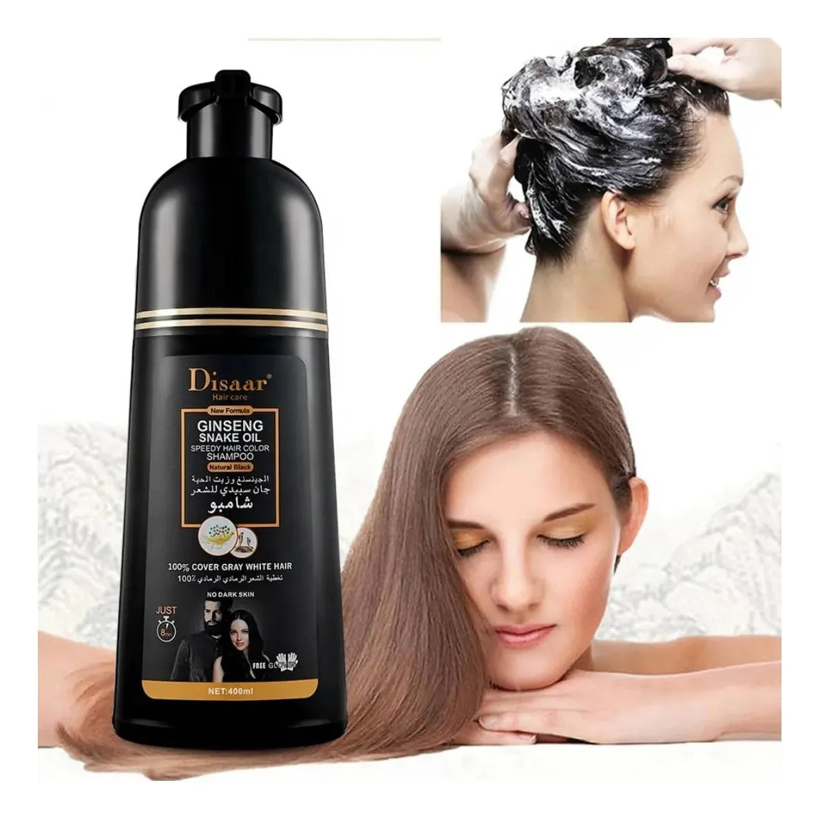DISAAR™ 400 ML Shampoo cubre canas
